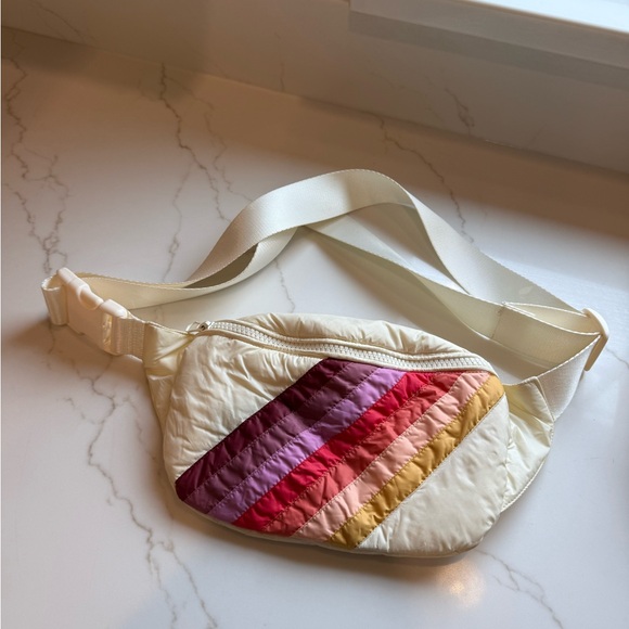 Marine Layer Cream Crossbody Bag with Multicolor Stripes - Picture 2 of 6